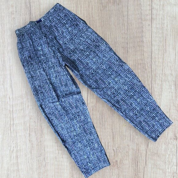 Vintage PCH Pacific Coast Highway 80s Retro Beach Pants Blue Purple M 34 - Picture 3 of 7